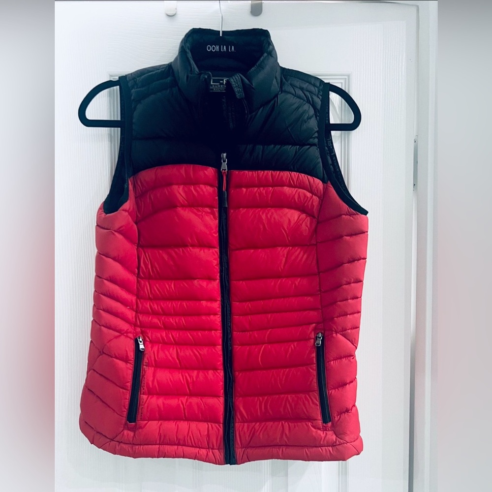 Ralph Lauren Red and Black Puffer Vest